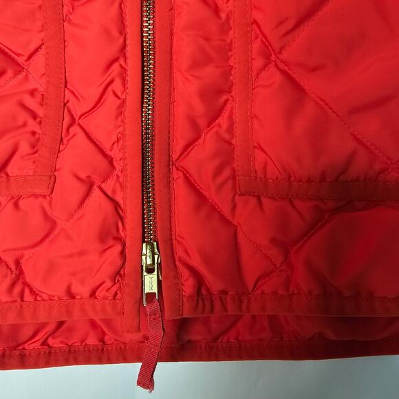 J Crew Womens Down Puffer Quilted Jacket Vest Red Sz XSmall - Picture 3 of 6